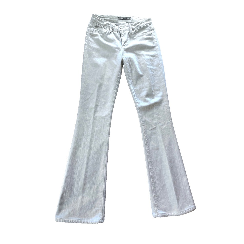 Joe's Visionaire‎ Flare Jeans Womens Sz 25 (25x31) Mid Rise White Stretchy